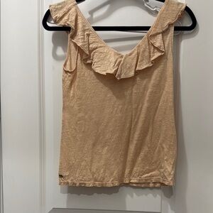 Lilly Pulitzer Ruffled Beige Women's Top